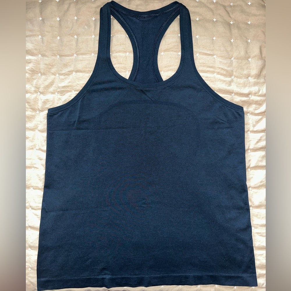 Navy Blue Racerback Tank Top